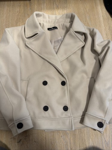 Jacke kurzer mantel beige - jacke,