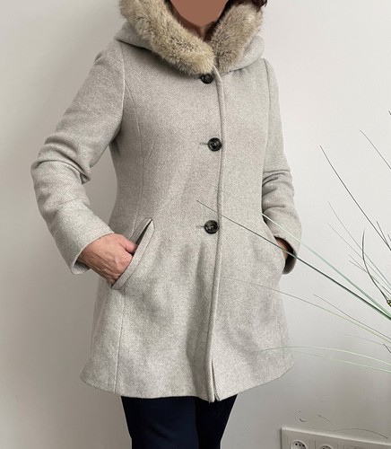 Wollmantel damen l grau - 40,